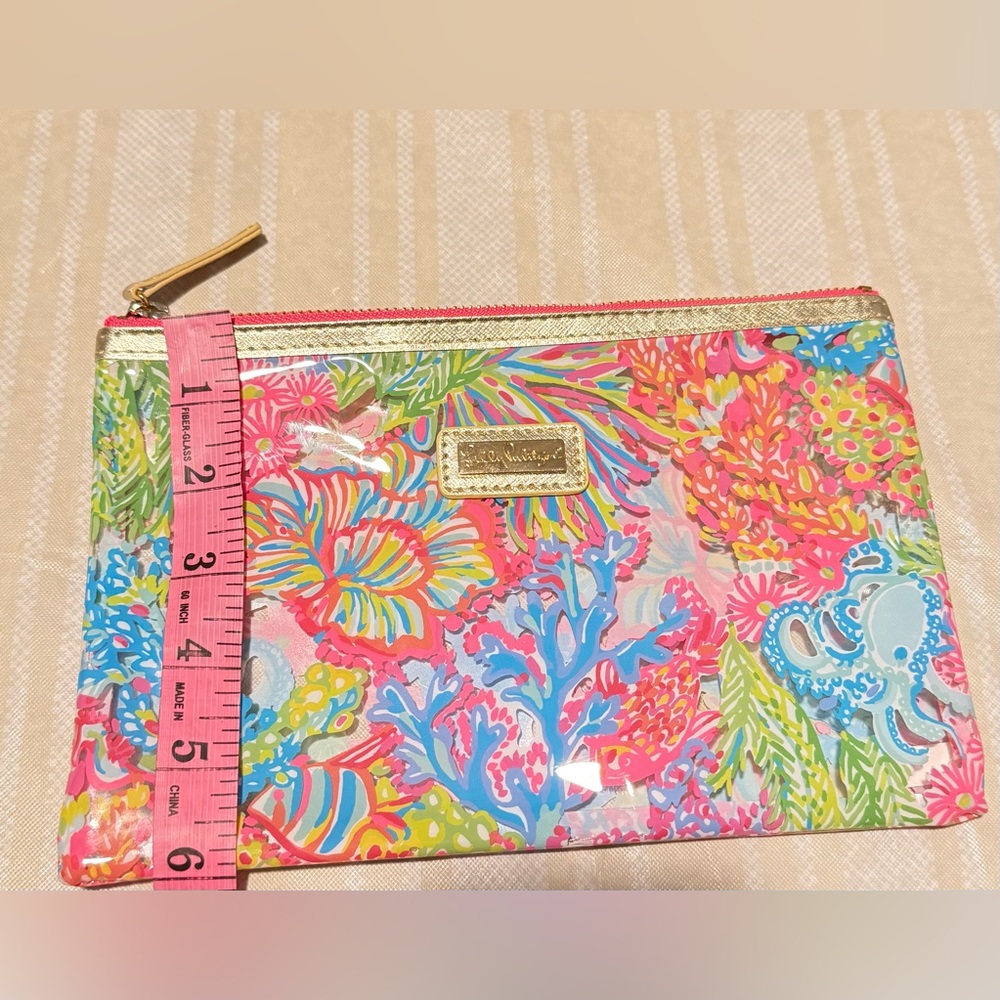 Lilly Pulitzer Agenda Bonus Pack Pouch Bag Cosmetic Floral Zipper Multicolor NEW
